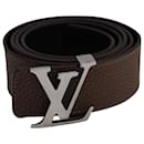 Louis Vuitton LV Initiales 40MM Belt in Brown Calf Leather