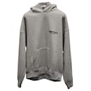 Fear of God Essentials Logo-Flocked Hoodie in Light Grey Cotton-Blend Jersey