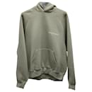 Fear of God Essentials Logo-Flocked Hoodie in Seafoam Green Cotton-Blend Jersey 