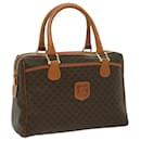 CELINE Macadam Canvas Hand Bag PVC Leather Brown Auth lt678 - Céline