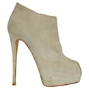 Suede Gray Ankle Boots - Giuseppe Zanotti