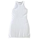 White viscose-polyester knit mini tank top dress Size XS - S - Chanel