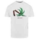 Palm Angels Broken-Palm Tree Crewneck T-Shirt