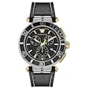 Versace Greca Chrono Leather Watch