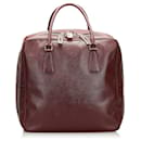 Prada Red Saffiano Travel Bag