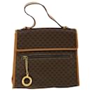 CELINE Macadam Canvas Hand Bag PVC Leather Brown Auth 33149 - Céline
