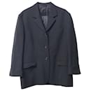 Acne Studios Single Breasted Suit Blazer in Black Polyester