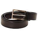 Prada Buckle Belt in Black Leather