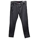 Brunello Cucinelli Skinny Fit Jeans aus grauer Baumwolle