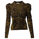 Cárdigan con estampado de leopardo en lana multicolor Rhea de Ulla Johnson