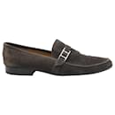 Hermes Buckled Loafers in Brown Suede - Hermès