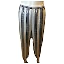 Twin Set striped sequinned trousers
