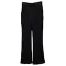 Chanel Flared Trousers in Black Wool Boucle 