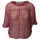Isabel Marant Etoile Honeycomb Blouse in Red Silk