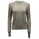 Isabel Marant Etoile Cable Knit Sweater in Cream Cotton 