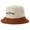 Logo Hat - Balmain - Stone/Brown - Canva