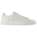 B Court Sneakers - Balmain - White - Leather