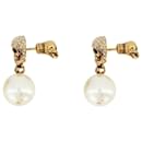 Pearl N Skull Earring - Alexander Mcqueen - Gold/Pearl - Metal