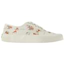 Oly Flower Fox Sneakers in White Cotton - Autre Marque