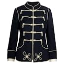 Chanel Navy Majorette Jacket with Pearls