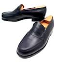 JM WESTON LOAFERS 180 7.5E 41.5 LARGE LEATHER SHOES LOAFERS - JM Weston