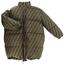 FENDI reversible down jacket with FF logo BLACK BROWN SIZE 12 ANS but suitable for an adult - Fendi