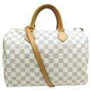 Louis Vuitton Speedy Handbag 30 IN DAMIER AZUR N CANVAS41370 Bandoulière