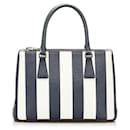 Prada Saffiano Galleria Striped Handbag