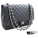 CHANEL Caviar Grained Calfskin Flap Chain Shoulder Bag Black 13" - Chanel