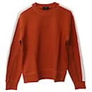 Joseph Stripe Sweatshirt in Rust Cotton