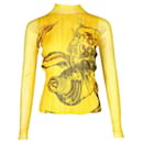 Yellow Sheer Pleated Print Top - JW Anderson