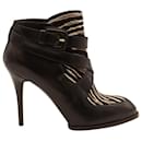 Tod's Zebra Print Boots in Black Calf Hair and Leather