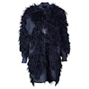 Dark Blue Faux Fur Boucle Jacket - 3.1 Phillip Lim