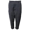 Ami Paris Oversized Chino Trousers in Grey Wool - Autre Marque
