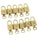 Louis Vuitton padlock 10Set Gold Tone LV Auth 32415