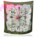 Hermes Vintage Red Silk Scarf Le Laisser Courre 1979 De Fougerolle - Hermès