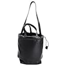Paco Rabanne Bucket Bag in Black Faux Leather 