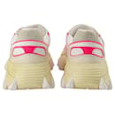 Sneakers B-East - Balmain - Bianco/Rosa Acceso - Pelle
