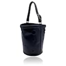 Hermes Paris Vintage Black Leather Mangeoire Bucket Tote Bag - Hermès