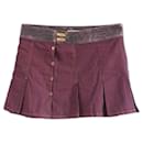 Vintage Roberto Cavalli Freedom Y2K purple mini skirt low waist bella hadid paris hilton 00S 00's zeroes Made in Italy size it 42 eu 38 M