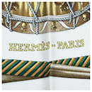 Hermès Carré Les Tambours Silk Scarf green