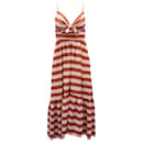 a.l.C. Laurel Stripe Sundress in Pink Viscose - A.L.C