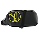 LOUIS VUITTON Epi LV Circle bam Waist Bag Black Yellow M55131 LV Auth ar8522 - Louis Vuitton
