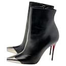 Christian Louboutin Calamijane ankle boots in black leather, taille 40