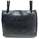 VINTAGE CHANEL CABAS SHOPPING LOGO CC IN CAVIAR LEATHER HAND BAG - Chanel