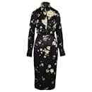 Vivienne Westwood Black Flower Printed Skirt And Top Suit