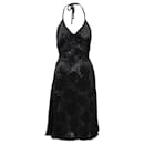 Vivienne Westwood Gold Label Transparentes schwarzes Neckholder-Kleid aus Kunstpelz