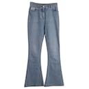 Balmain Flared Jeans in Blue Cotton Denim