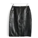 Christian Dior x Galliano AW00 Leather Zip Pencil Skirt