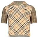 Roberto Cavalli Plaid Blouse with Houndstooth Sleeves